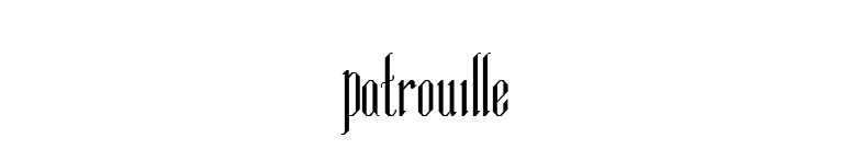 Patrouille font preview