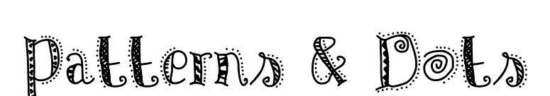 Patterns & Dots font preview