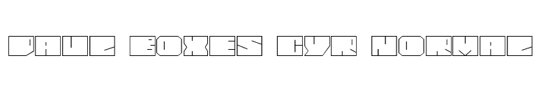 Paul BOXES Cyr Normal font preview