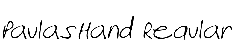 PaulasHand Regular font preview