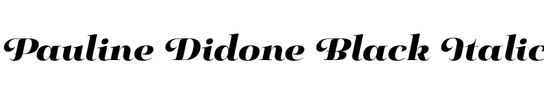 Pauline Didone Black Italic font preview