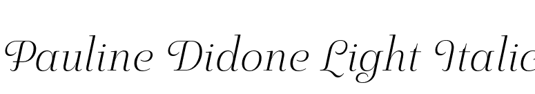 Pauline Didone Light Italic font preview