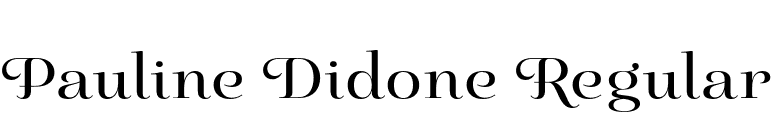 Pauline Didone Regular font preview
