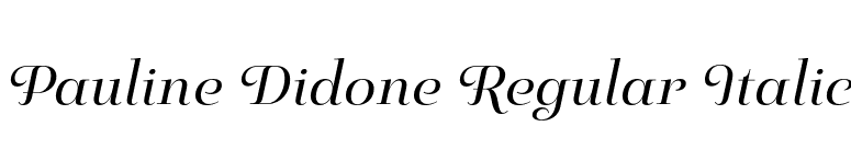 Pauline Didone Regular Italic font preview