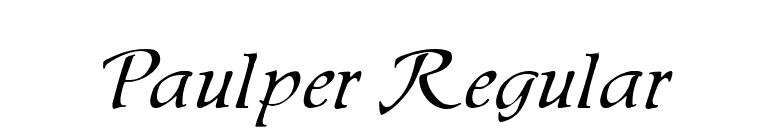 Paulper Regular font preview