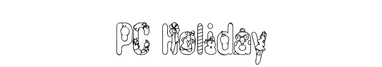 PC Holiday font preview