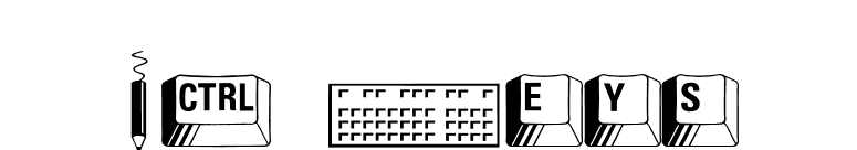 PC Keys font preview