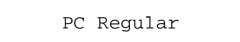 PC Regular font preview