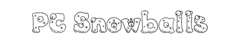PC Snowballs font preview