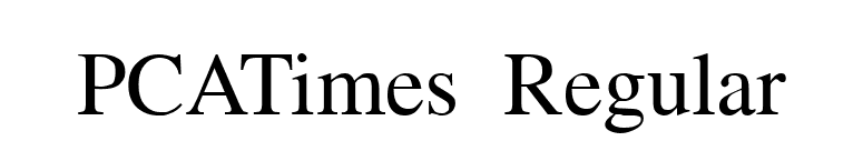 PCATimes Regular font preview