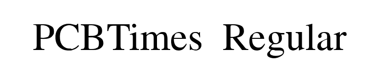 PCBTimes Regular font preview
