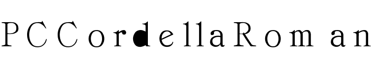 PCCordellaRoman font preview