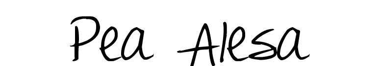 Pea Alesa font preview