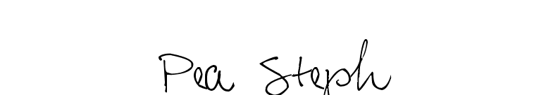 Pea Steph font preview