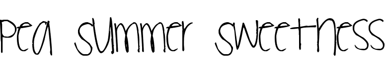 Pea Summer Sweetness font preview