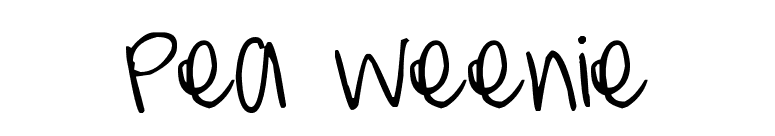 Pea Weenie font preview
