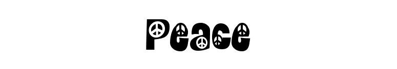 Peace font preview