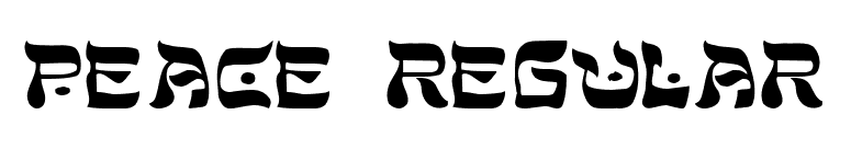 Peace Regular font preview