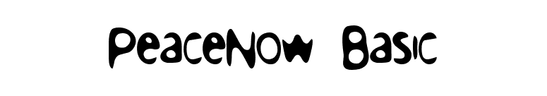 PeaceNow Basic font preview