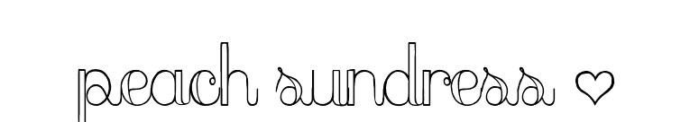 peach sundress ~ font preview