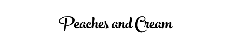 Peaches and Cream font preview