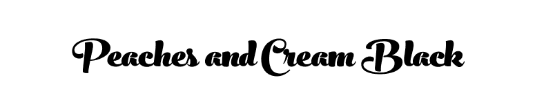 Peaches and Cream Black font preview
