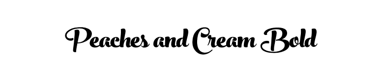Peaches and Cream Bold font preview