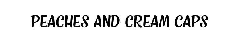 Peaches and Cream Caps font preview