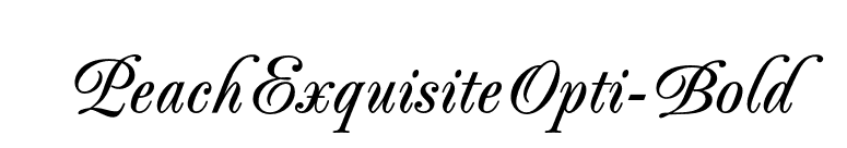PeachExquisiteOpti-Bold font preview
