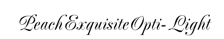 PeachExquisiteOpti-Light font preview