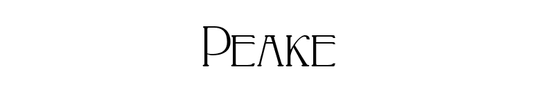 Peake font preview