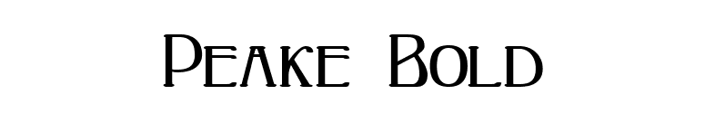 Peake Bold font preview