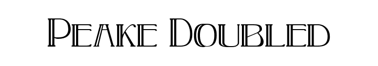 Peake Doubled font preview