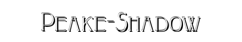 Peake-Shadow font preview