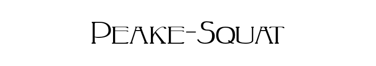 Peake-Squat font preview