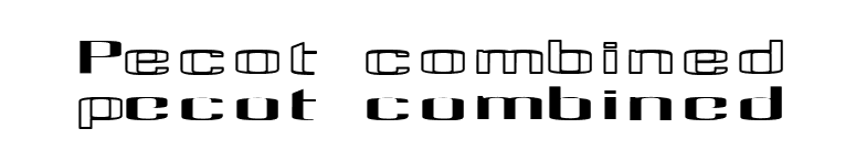 Pecot combined font preview