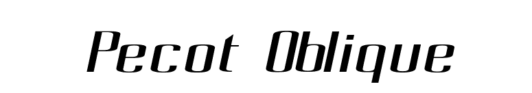 Pecot Oblique font preview