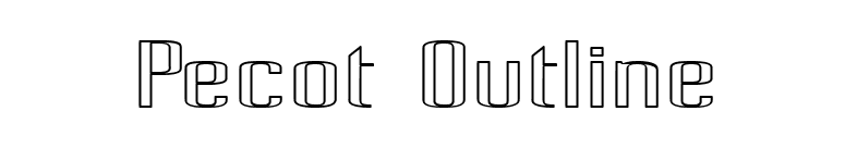 Pecot Outline font preview