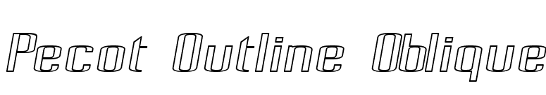 Pecot Outline Oblique font preview