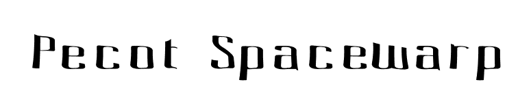 Pecot Spacewarp font preview