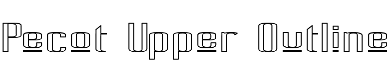 Pecot Upper Outline font preview