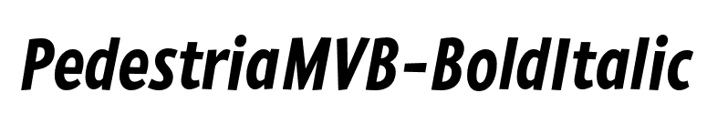 PedestriaMVB-BoldItalic font preview