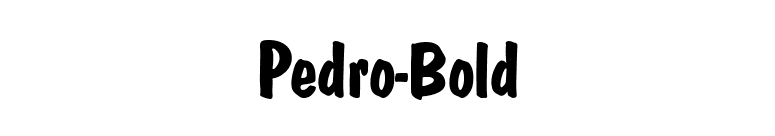 Pedro-Bold font preview