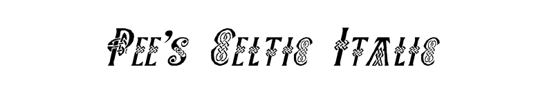 Pee's Celtic Italic font preview