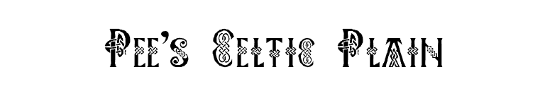 Pee's Celtic Plain font preview