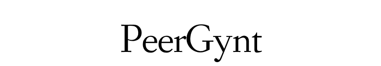 PeerGynt font preview