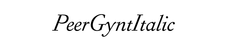PeerGyntItalic font preview