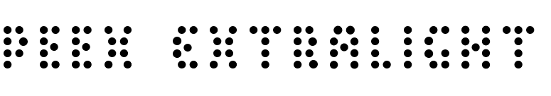 Peex ExtraLight font preview