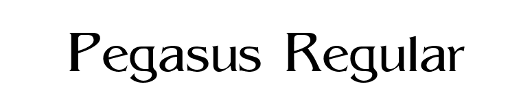 Pegasus Regular font preview