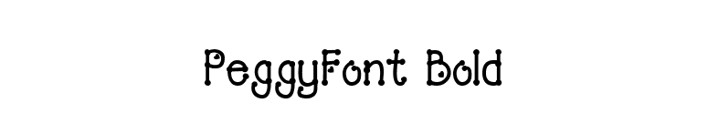 PeggyFont Bold font preview